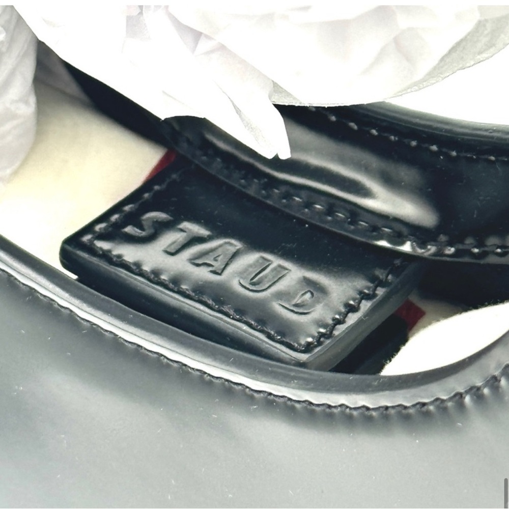 NWT Staud Mini Moon Purse in Polished Black Leather, Crossbody Bag , Brand NEW - Picture 8 of 16